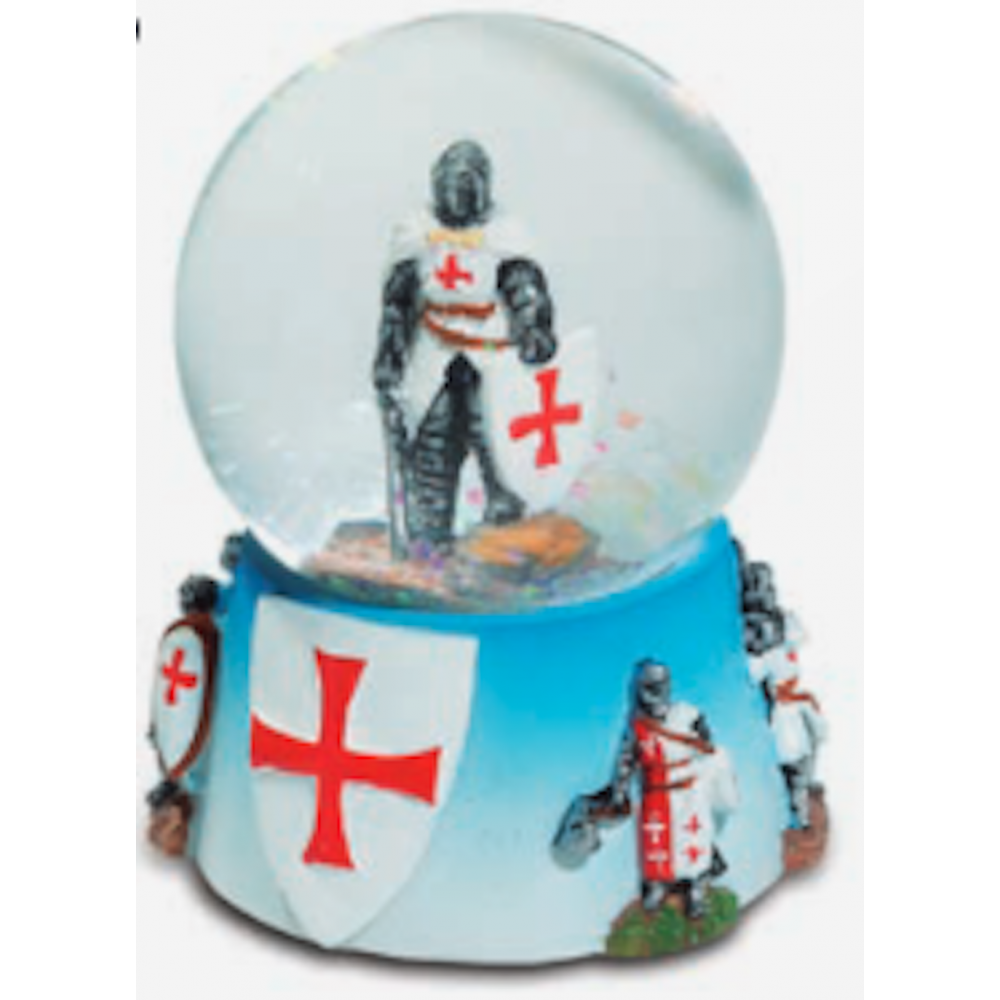 boule a neige avec chevalier templier et colorée boule a neige avec chevalier templier et colorée