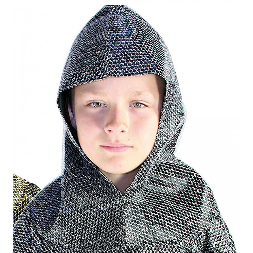 cagoule en cote de maille pour enfant - vue face cagoule en cote de maille pour enfant - vue face