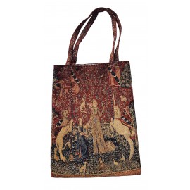 Sac textile à motifs de dame licorne en coton et polyester