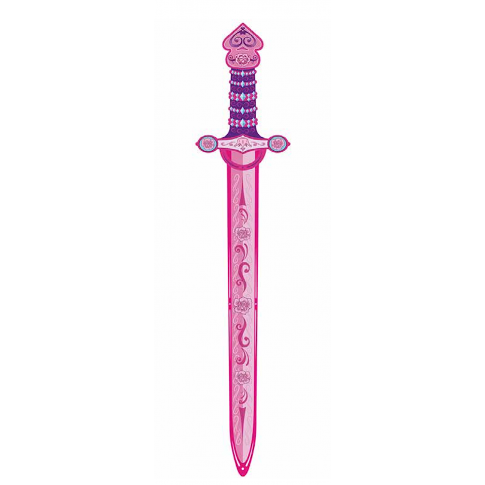 épée en mousse rigide princesse coloris rose et violet 54 cm