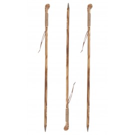 Canne en Bois Naturel -120 cm avec cordelette
