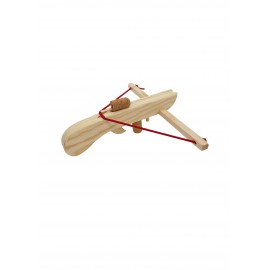 arbalète en bois naturel avec bouchons lièges