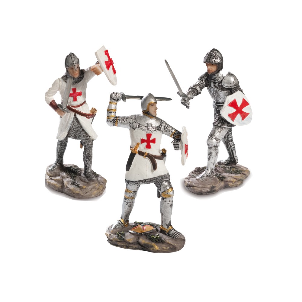 Ensemble de 3 figurines Templiers Ensemble de 3 figurines Templiers