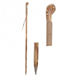 Canne en Bois Naturel -120 cm avec cordelette - détails