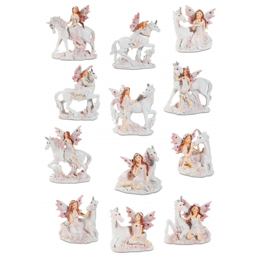 Figurines de12 fées avec licorne Figurines de12 fées avec licorne