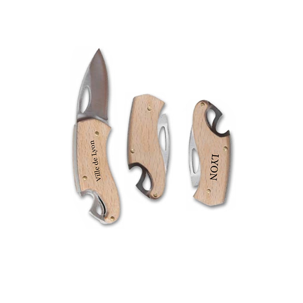 Couteau décapsuleur naturel en bois Couteau décapsuleur naturel en bois
