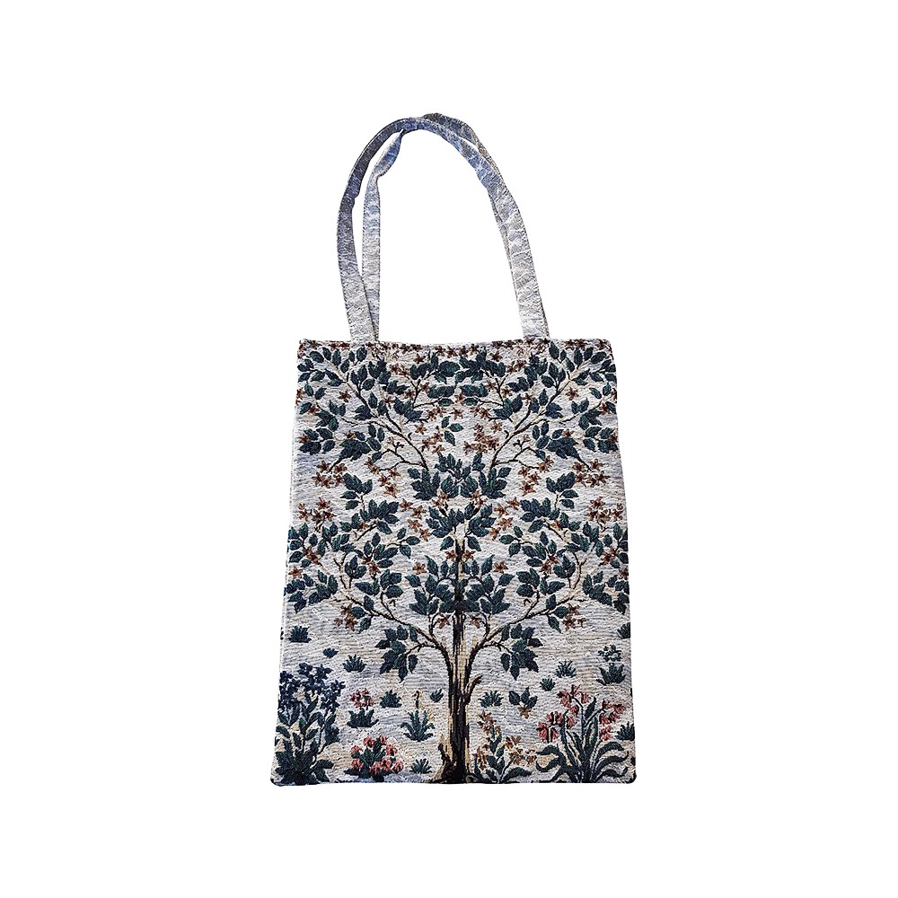 Sac textile à motifs d'arbre de vie en coton et polyester