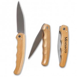 Couteau de poche en bois naturel