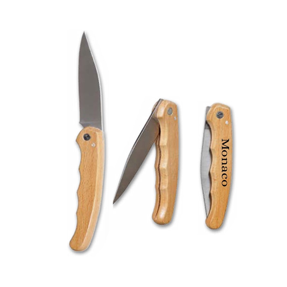 Couteau de poche en bois naturel Couteau de poche en bois naturel
