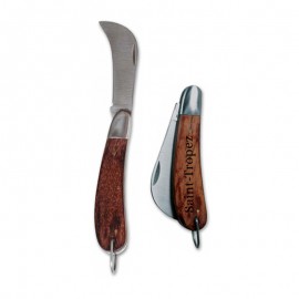 Couteau serpette de couleur marron personnalisable