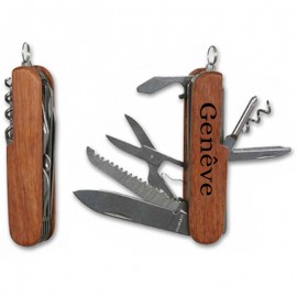 couteau suisse de couleur marron personnalisable