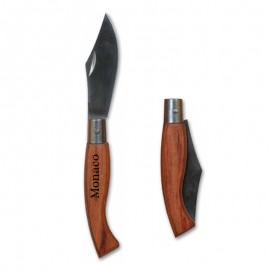 Couteau en bois sombre naturel personnalisable