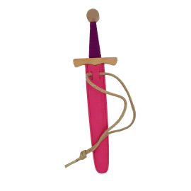 Partie dos epee fourreau étoilé princesse