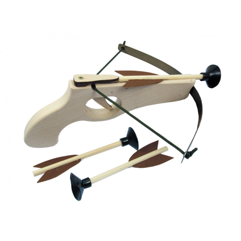 arbalète de 34 cm en bois naturel avec un arc métal arbalète de 34 cm en bois naturel avec un arc métal