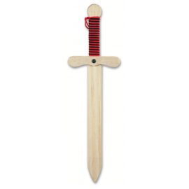 zoom sur une épée avec poignée cordelette rouge
