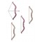 assortiment 2 couleurs d'arcs en bois naturel et bois teintée rose de 45 cm ou 61cm
