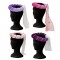 assortiment 4 coiffes princesse luxe avec 4 couleurs: rose clair, rose vif, violet et parme avec ruban  dorée