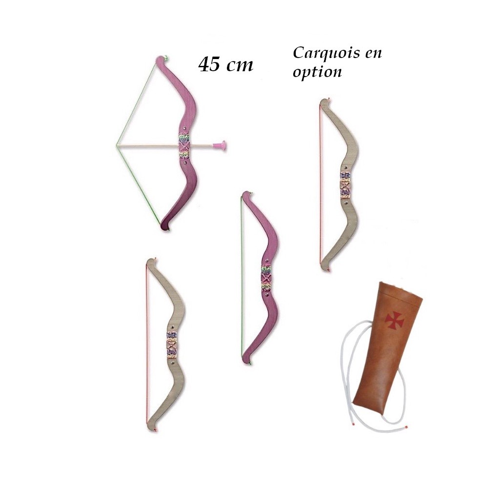 Fournisseur jouets bois médiévaux - Arc assortiment deux couleurs