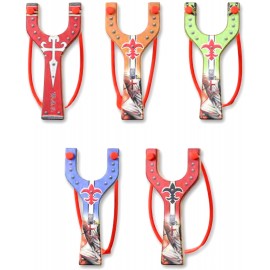 assortiment de 5 modèles warrior: rouge/blanc, orange, vert, bleu et rouge