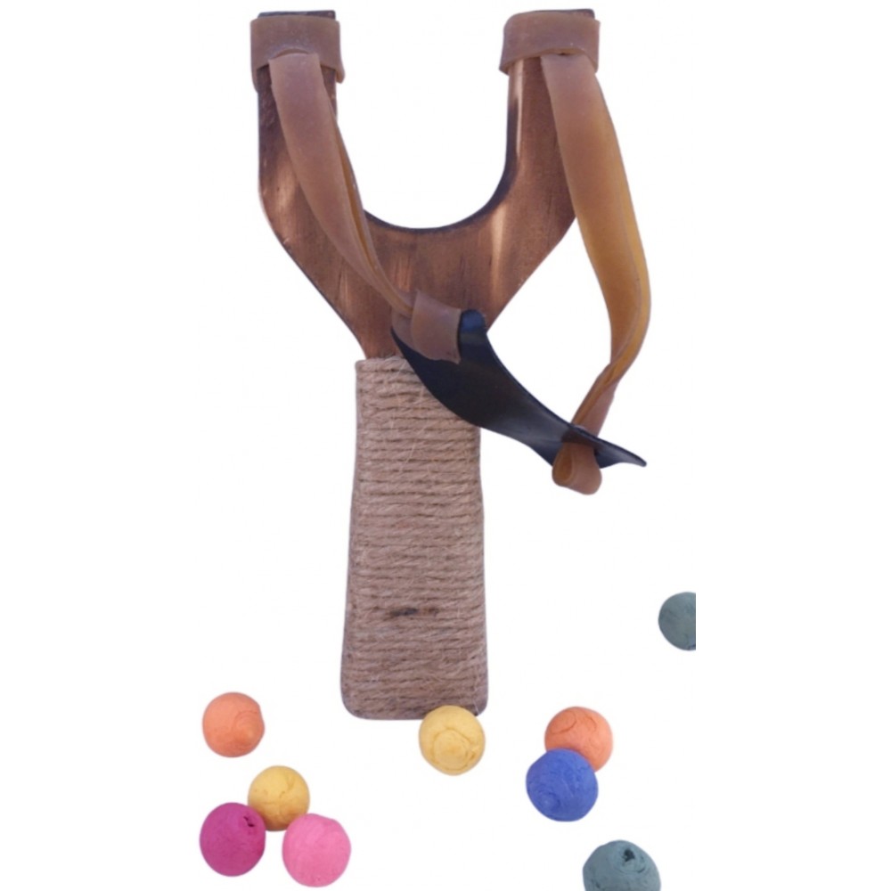 Fronde médiévale munitions boule papier Fronde médiévale munitions boule papier